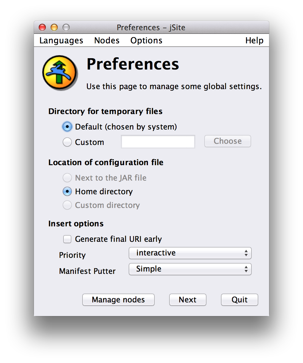 Preferences Page